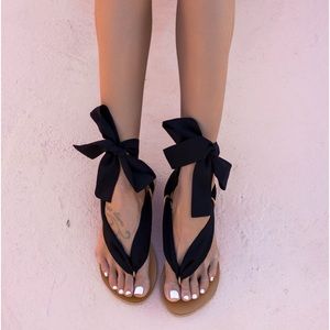 Free People Black Gladiator Sandal, size 9-9.5